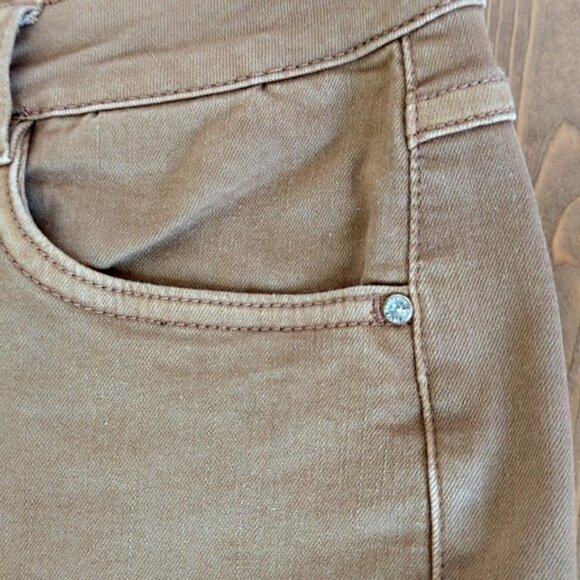 Joseph Ribkoff Tan Raw Hem Ankle Jeans - Picture 10 of 13